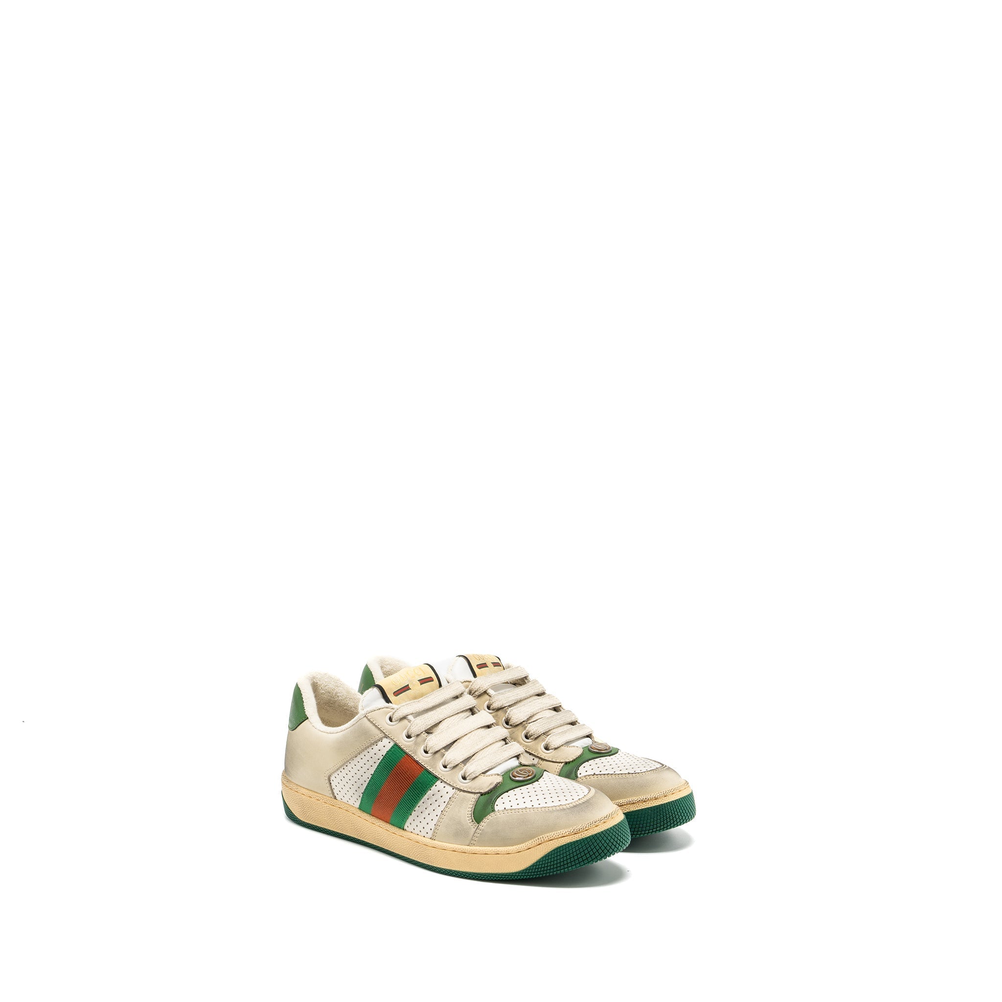 Gucci size 38 women's Screener Leather Trainer / sneakers